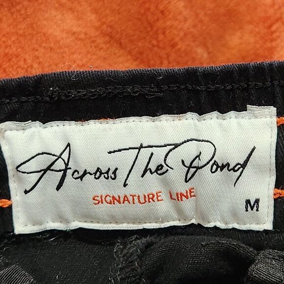 Across the pond Pants For Mens Size Medium Black Joggers - Picture 11 of 14